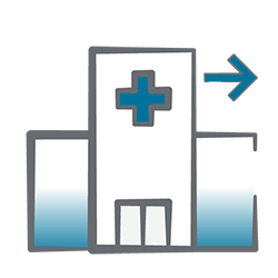 Hospital stay reduced icon